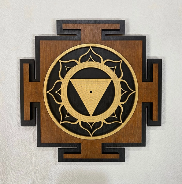 Kali Yantra Wall Art 11.11", Laser Cut, Sacred Geometry, Sri Yantra, Shri Yantra