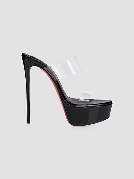Just Nothing Alta 150MM Patent Leather Sandal Heels