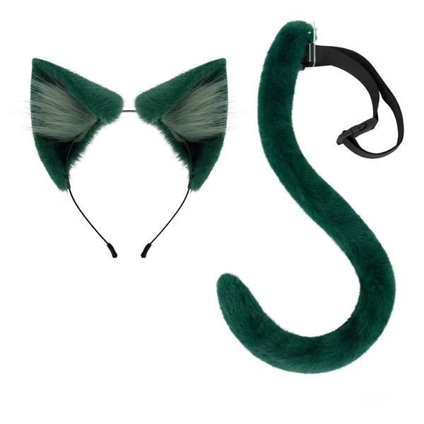 Anime Apothecary Diaries Maomao Cosplay headband Costume Furry Cute Animal Green Ear tail Hair Hoop Cat Ear animal ear