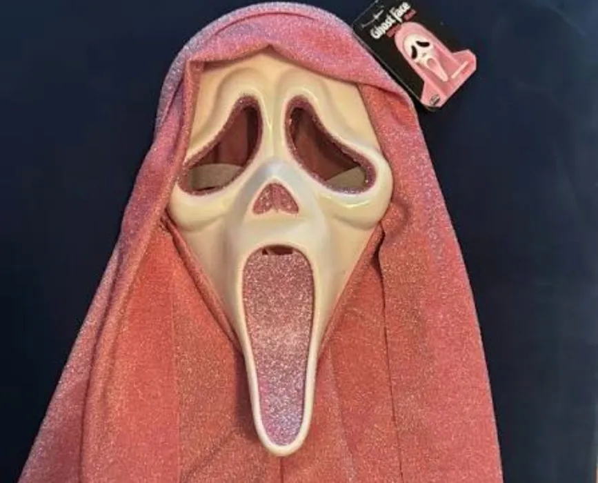 Pink gosthface mask
