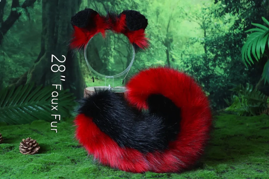 Black Red Shepherd Dog Tail and Ear Set Shiba Inu Dog Ear and Tail Animal Cosplay Petplay Puppy Ear and Tail Set Kemonomimi Puppy Therian - Etsy