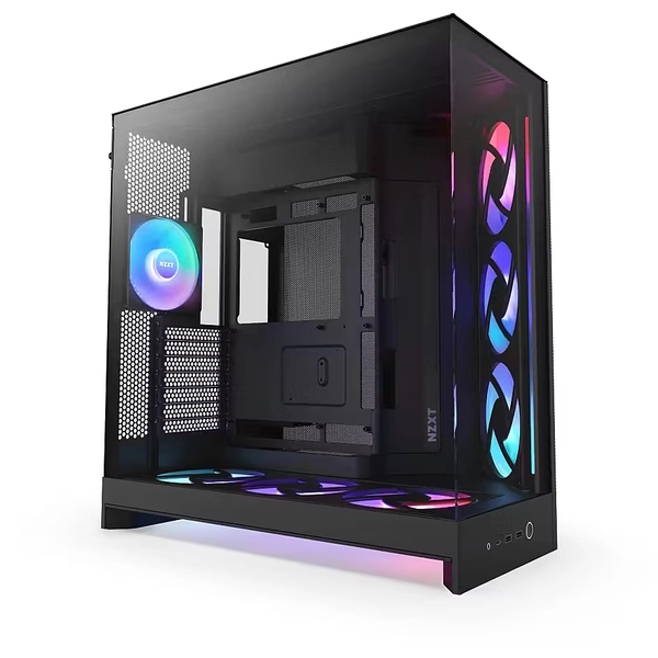 NZXT H9 Flow RGB+  Tempered Glass, Black