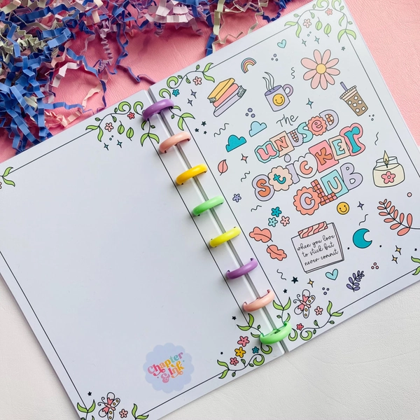 A5 Disc Bound Reusable Sticker Book, Refillable Sticker Album, The Unused Sticker Club, Sticker Release Book, Gift For Sticker Collector