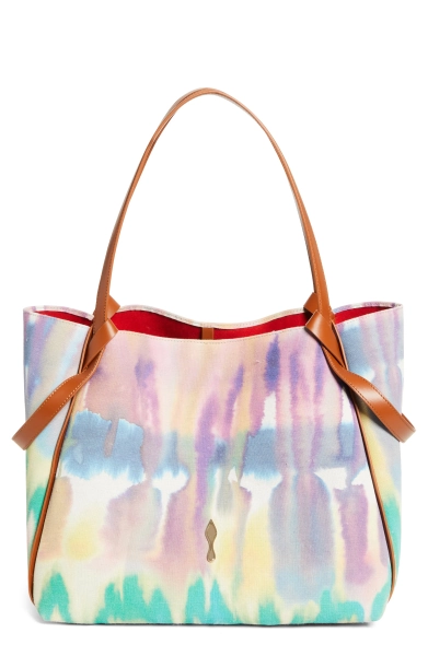 Large Bettina Tie Dye Canvas Tote Louboutin