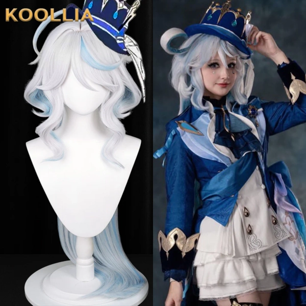 Genshin Impact Furina/Focalors Long/Short Mix Hair Basic Wig