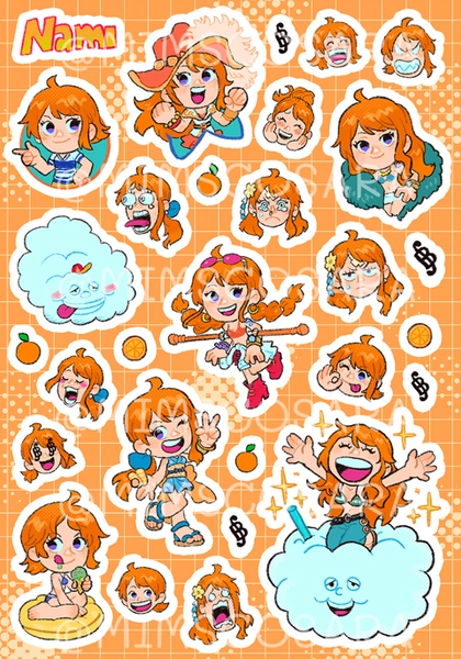 One Piece NAMI Sticker Sheet