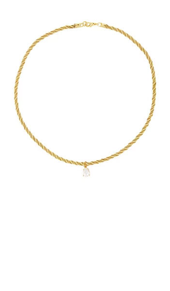 SHASHI Phoenix Necklace in Metallic Gold.
