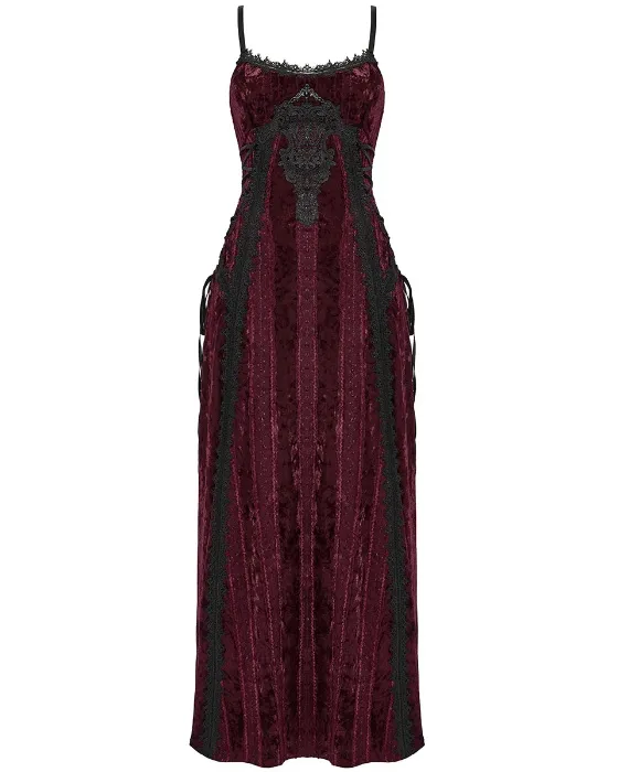 Long Velvet Sleeveless Maxi Dress 