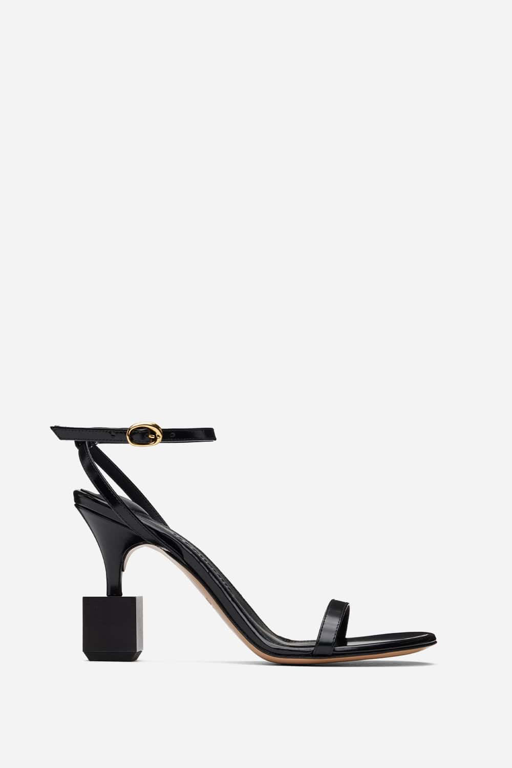 Jacquemus – Geometric heel sandals in black
