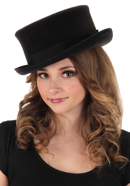 Black John Bull Top Costume Hat | Steampunk Costume Accessories