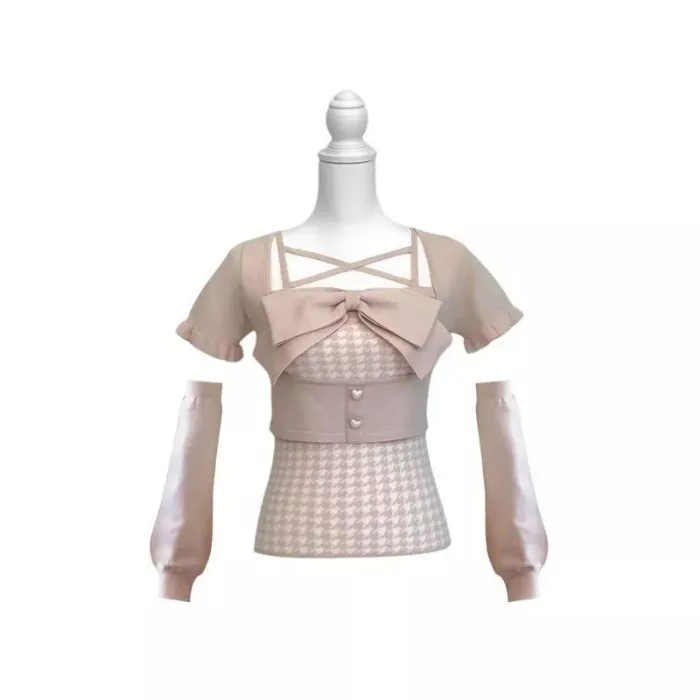 Honey Mew Bow Knit Top