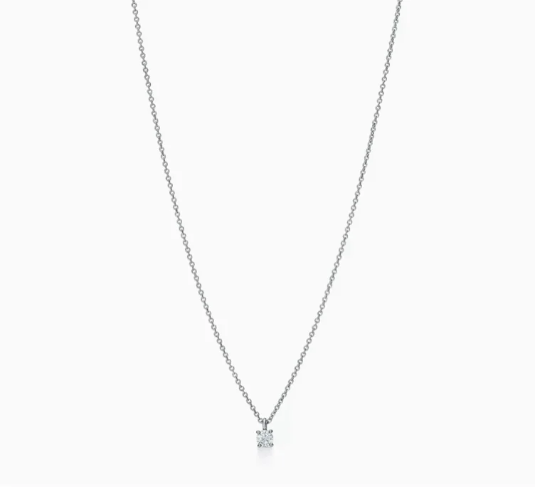 Tiffany Solitaire Diamond Pendant