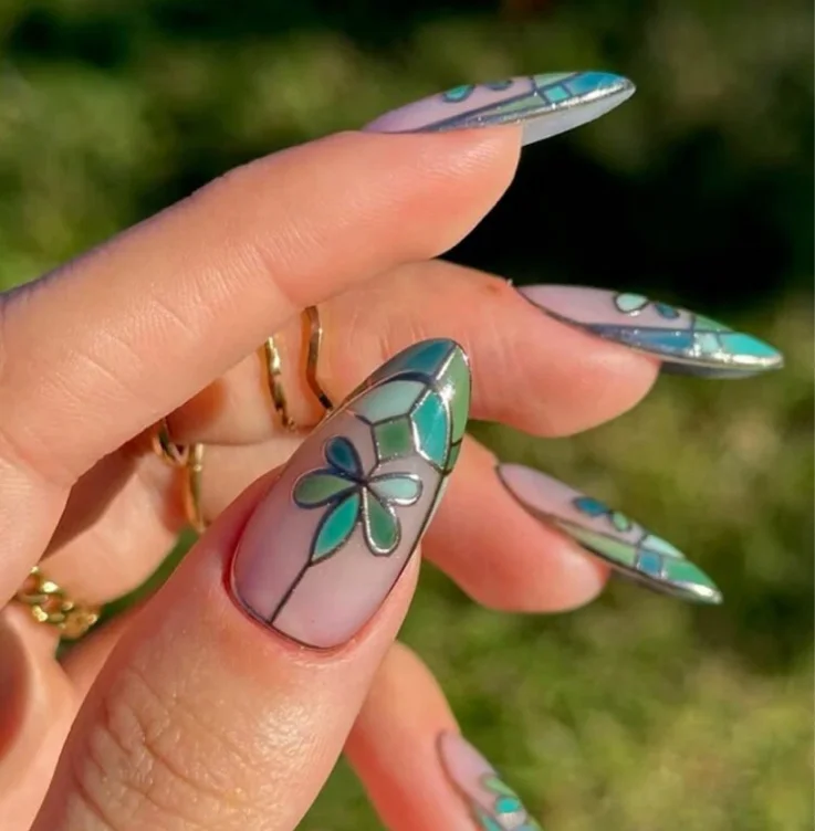 Stained glass nails