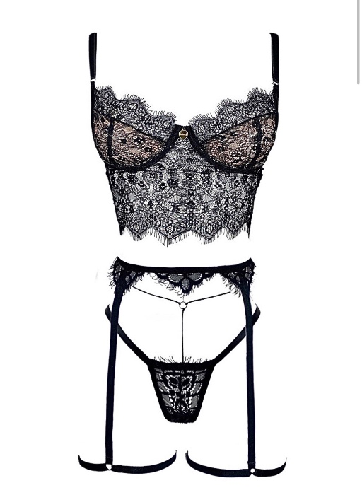 3 piece lingerie set