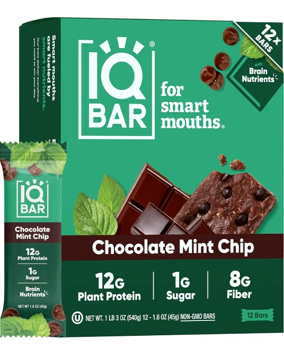 Clean Plant Protein Bars - Chocolate Mint Chip - 12 Count
