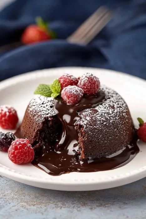 Valentine's Dinner - Chocolate Lava Cake dessert
