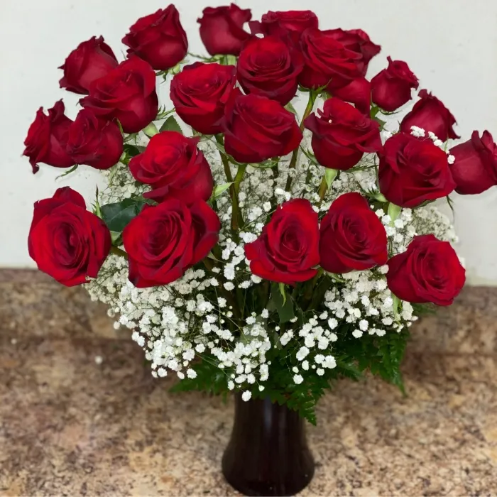Valentine's gift for her - 2 Dozen Red Roses
