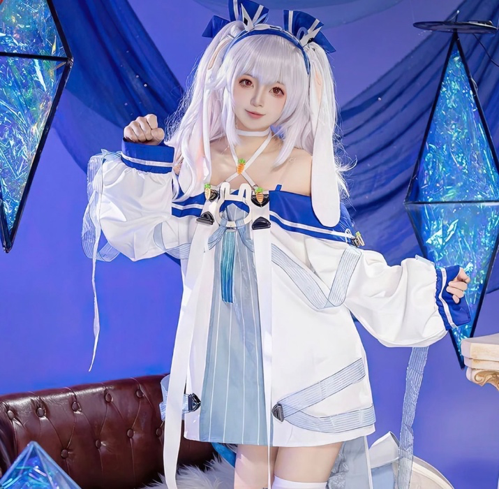 【Nekocos】Game Azur Lane Cosplay USS Laffey Cosplay Costume | In Stock - Full Set+Wig / S