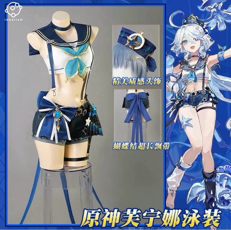 Genshin Impact Furina Fanart Cosplay Costume