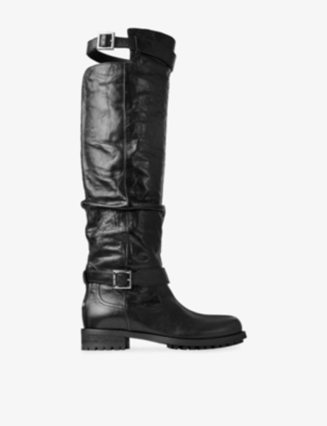 Biker High Leather Boots - EUR 34 / 1 UK WOMEN