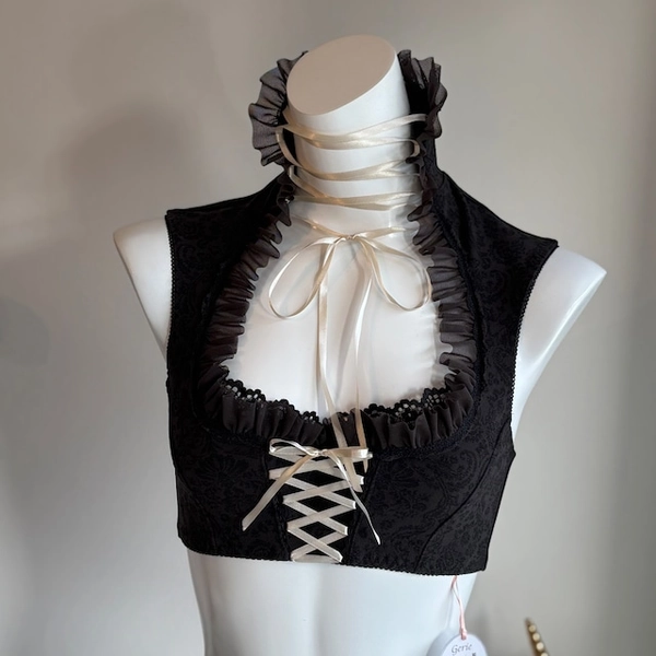 ダマスク brown   ハイネックブラレット