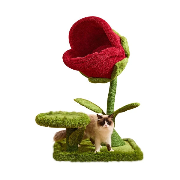 2 Tiers Cat Tree with Condons,Perch,Scratching Posts