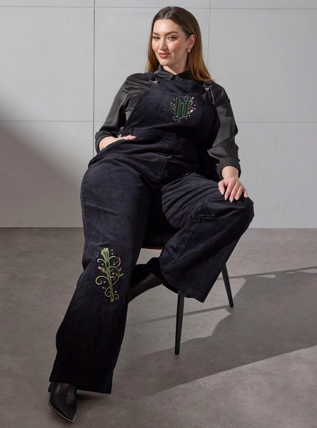 Wicked Elphaba Icons Corduroy Women's Plus Size Overalls - BoxLunch Exclusive