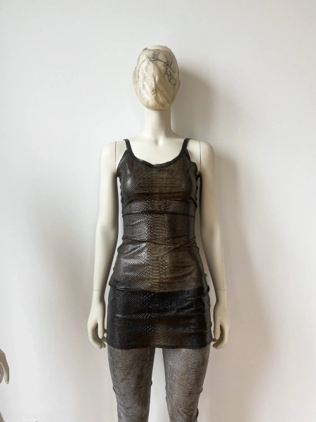 Viper Mini Dress I | OMEN — Black Snake Skin Latex | Janine Grosche / PATH — Janine Grosche — PATH 