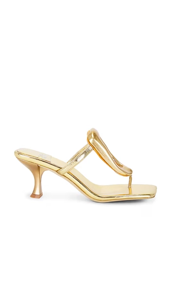 Jeffrey Campbell Linq Up 2 Sandal in Metallic Gold. - size 8
