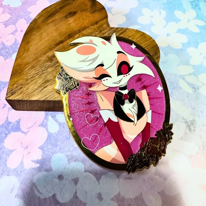 Angel Dust Gold Pin- Hazbin Hotel