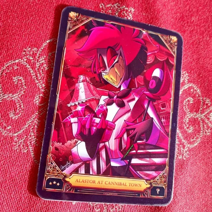 Hazbin Hotel Fan Card "alastor at Cannibal Town"