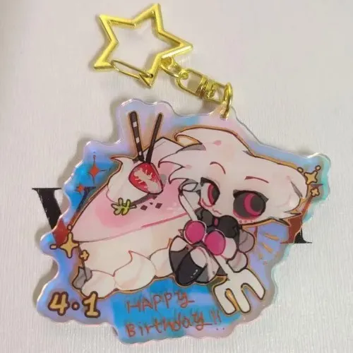 Cake Angel Dust Keychain Charm | Hazbin Hotel