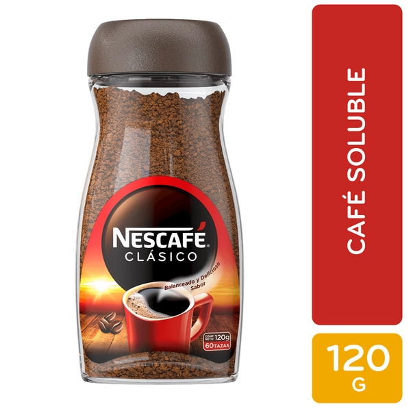 Café Instantáneo NESCAFÉ Clásico Frasco 120g