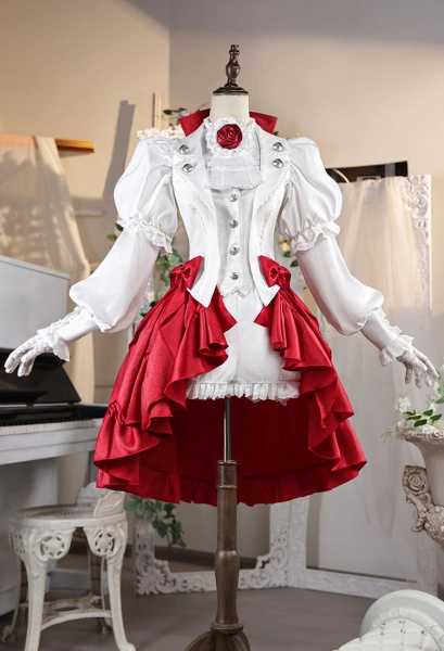 FGO Nero Cosplay Costume Top and Pants with Crown and Tailing