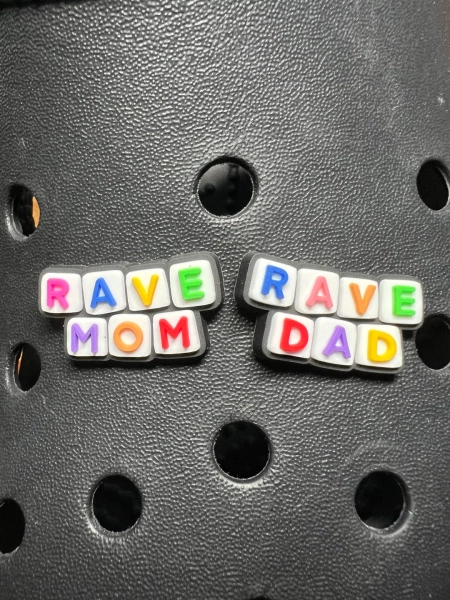 Rave Mom + Rave Dad Clog Charms - Etsy