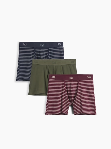 5" Organic Stretch Cotton Boxer Briefs (3-Pack) | Gap