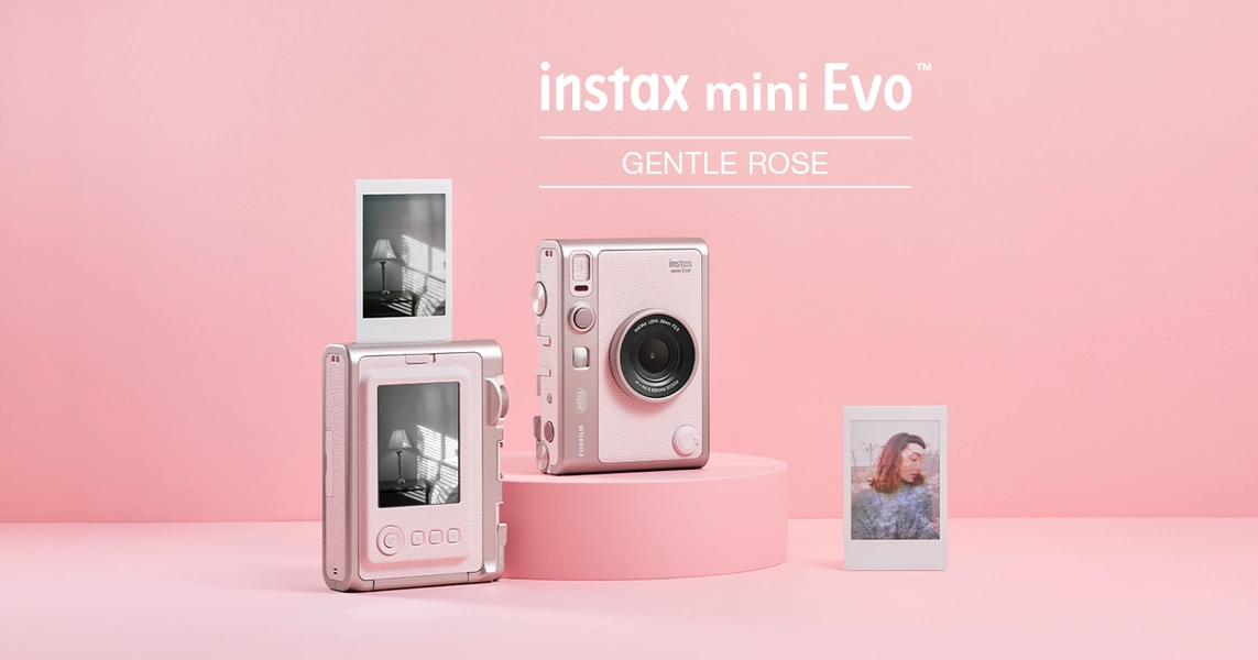 instax mini Evo™ in GENTLE ROSE | FUJIFILM