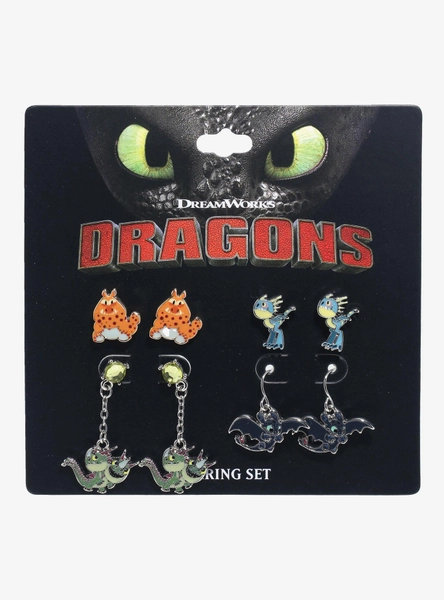 How To Train Your Dragon Chibi Dragons Earring Set