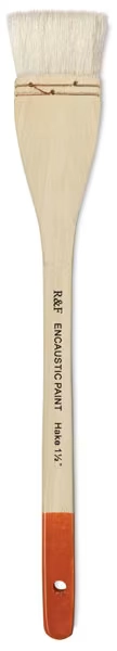R&F Encaustic Hake Brush  Short Handle Size 11/2