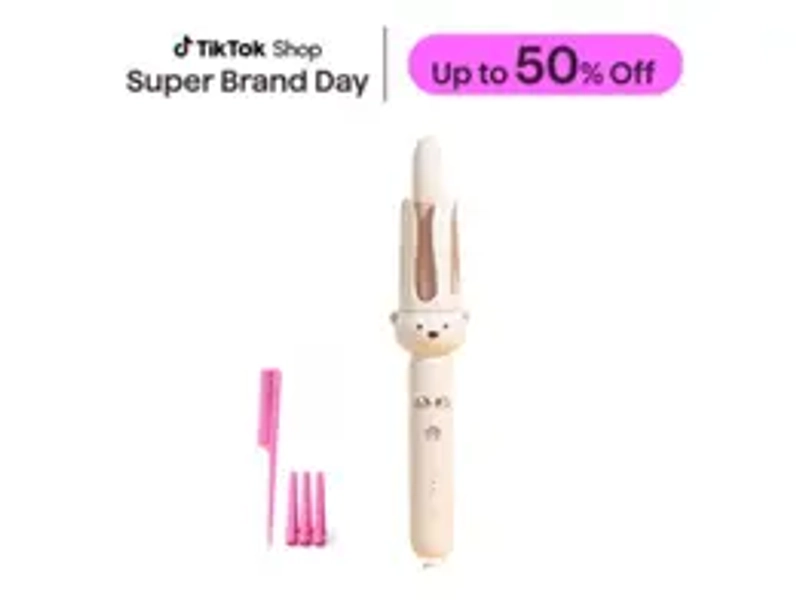 Ufun Fully Automatic Electric Curling Stick - 32mm Large Barrel Heated Round Styler, Automatic Curling Irons, Gentle Care Curling Tool, Hair Curler for Hair Styling Tools