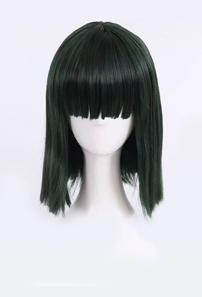 Cosplay Wig Dark Green Short Straight Wig with Bangs
