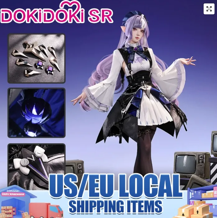 【EU Local Shipping】【Glowing】DokiDoki-SR Game Zenless Zone Zero Cosplay Vivian Costume Vampire Girl ZZZ | Costume Only-S