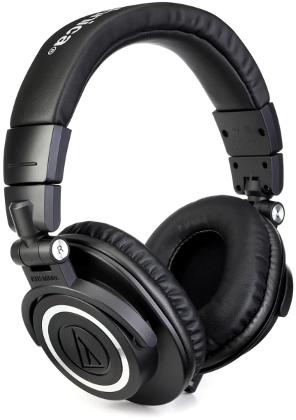 ATH-M50x Studio Monitoring Headphones - Black on Silver