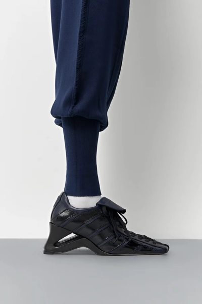 Noura Sneakers - Navy Black Leather