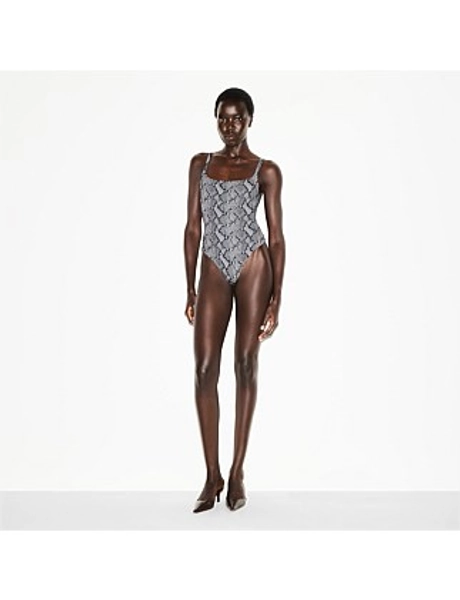 FITS EVERYBODY SQUARE NECK BODYSUIT - shadow snake print - XS