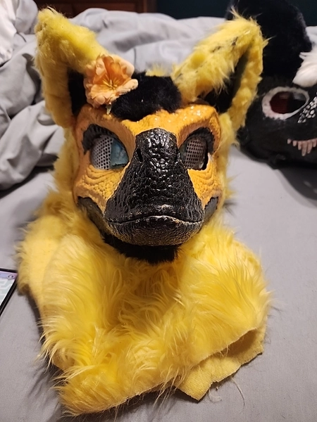 Fursuit Dino mask head custom painted