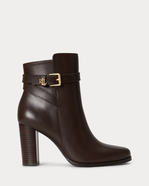 Brooke II Calfskin Bootie Heel for Women | Ralph Lauren