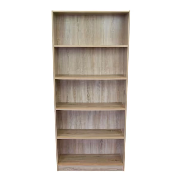 71.3 in. Sonoma Oak 6-Shelf Standard Bookcase with Footer MCBOFK039SO