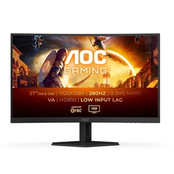 AOC 27" C27G4ZXE, kaareva 280Hz Full HD -pelimonitori, musta - 274,90€