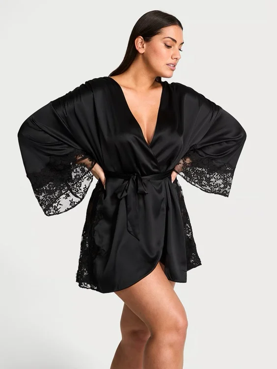 Victoria’s Secret - Satin & Lace Trim Robe